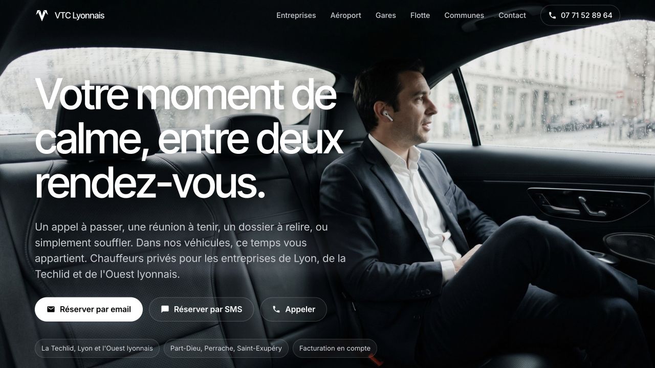 Capture du site de VTC Lyonnais — Cédric Le Ninivin