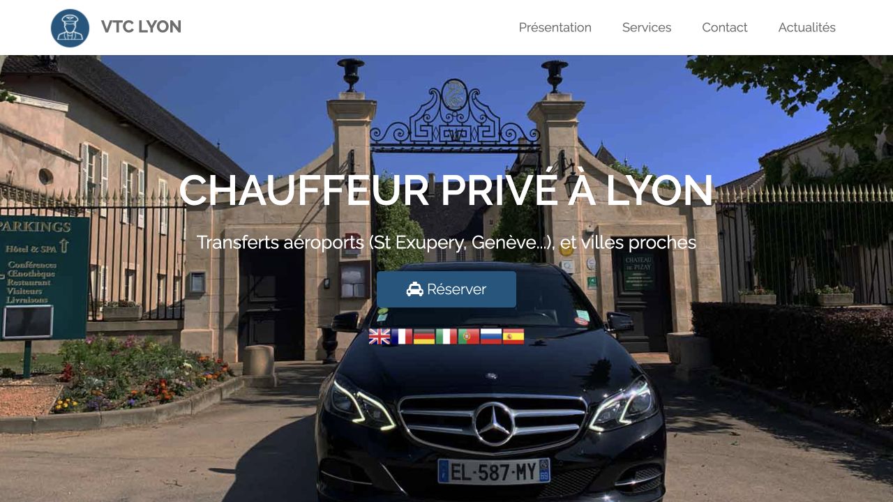 Capture du site de Private Driver Lyon — AJIS