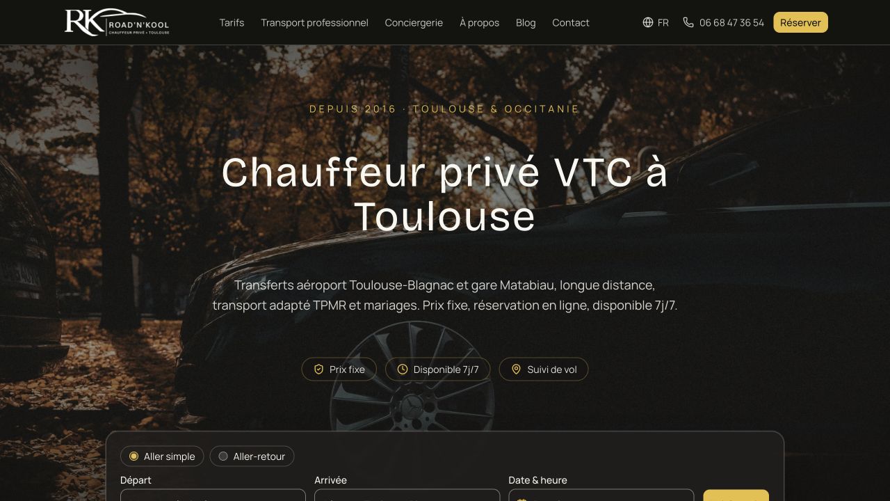 Capture du site de Road’n’Kool — RK Service