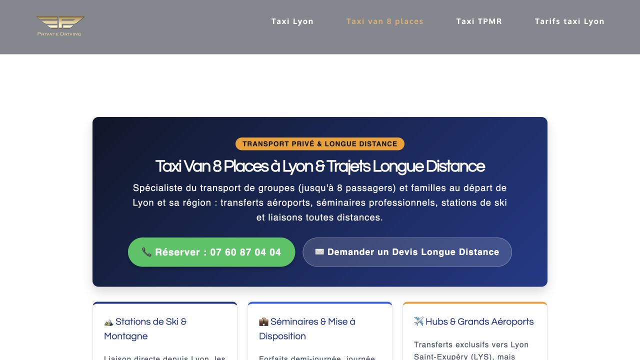 Capture du site de Private Driving